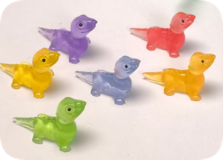 Ffigurau Mini Madfall Resin Lliwgar - Modelau Tegan Ymlusgiaid Ciwt Ar gyfer Golygfeydd DIY, Addurn Dollhouse a Chwarae Creadigol i Blant